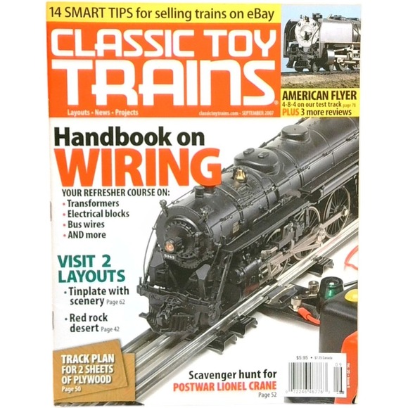 Other - Classic Toy Trains Magazine September 2007 Handbook on Wiring Model Railroad‎